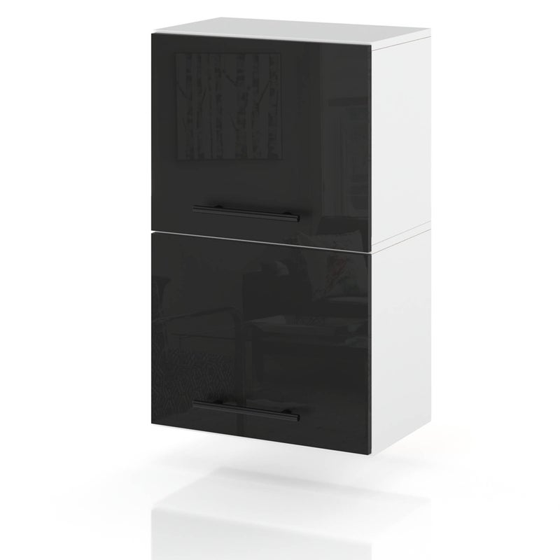 Szafka kuchenna wisząca klapowa modułowa 40cm spremium czarny połysk