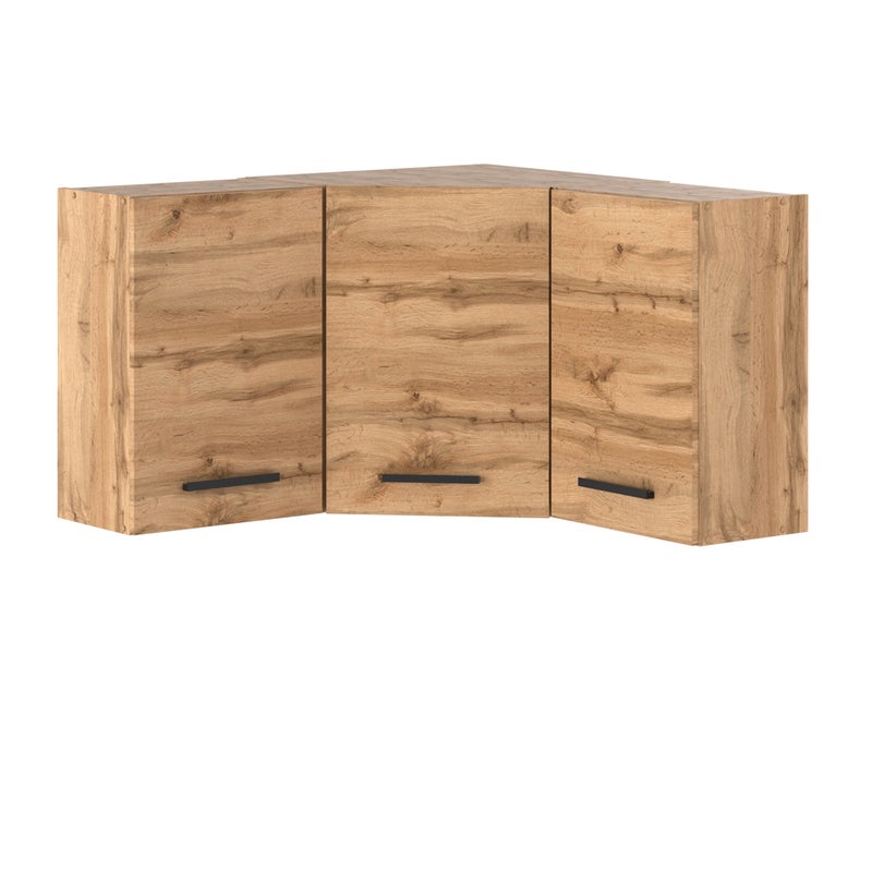 Szafka kuchenna wisząca narożna modułowa z uchwytami 90cm blande dąb wotan