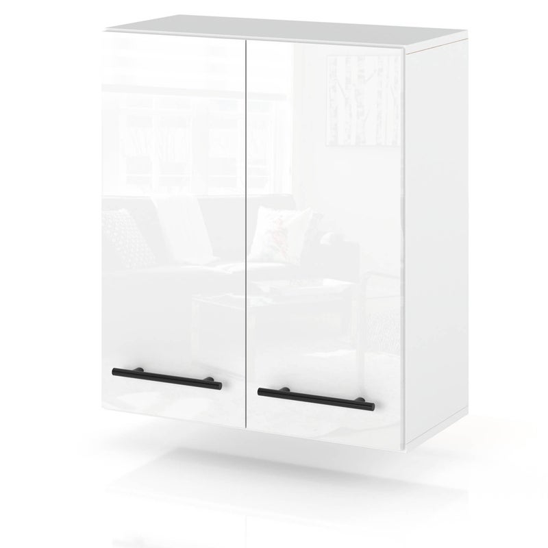 Szafka kuchenna wisząca modułowa nowoczesna 60cm spremium biały połysk