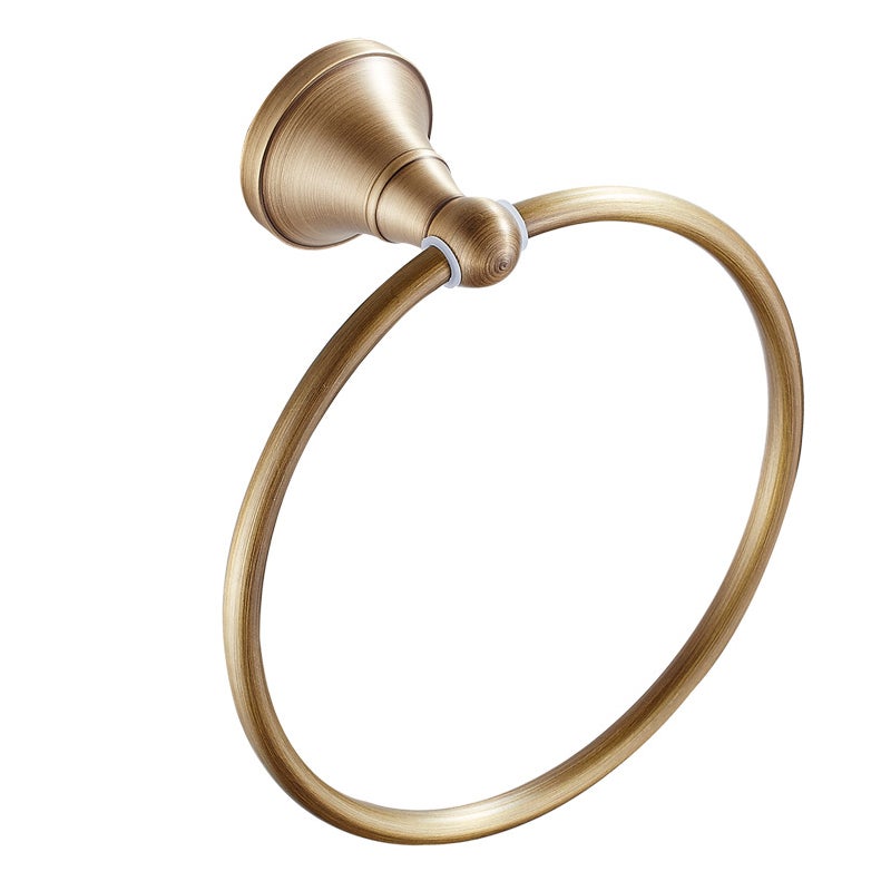 Okrągły wieszak na ręczniki, wieszak na ręczniki, akcesoria łazienkowe i kuchenne (brąz antyczny)