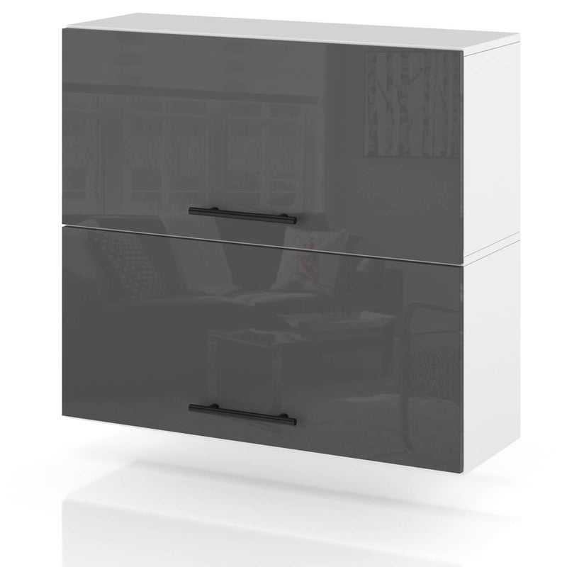 Szafka kuchenna wisząca klapowa modułowa 80cm spremium szary połysk