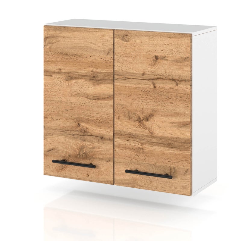 Szafka kuchenna wisząca modułowa drewniana z uchwytami 80cm spremium wotan