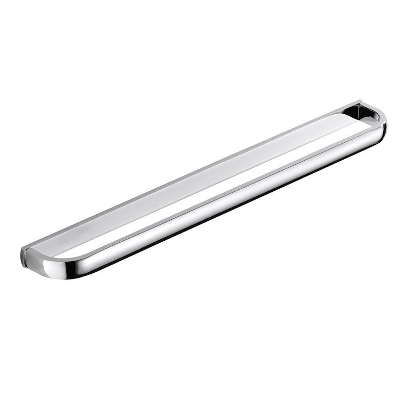 Wieszak na ręczniki mosiężny, pojedynczy, do łazienki i kuchni, 57 cm (chrom)