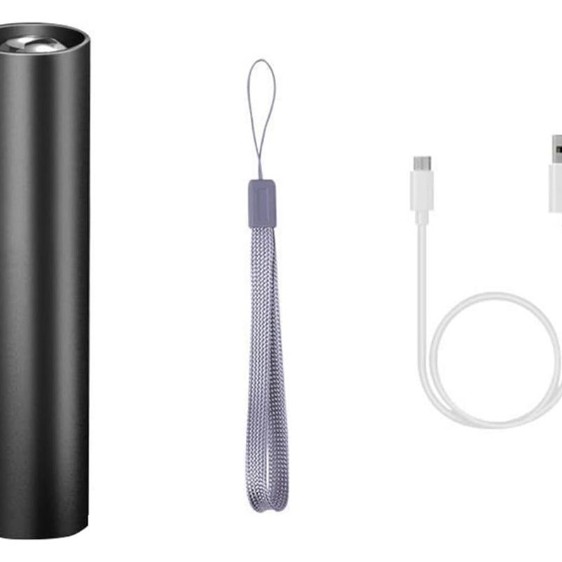 Miniaturowa latarka LED z możliwością ładowania, mała latarka USB do biwakowania, wędrówek i sytuacji awaryjnych