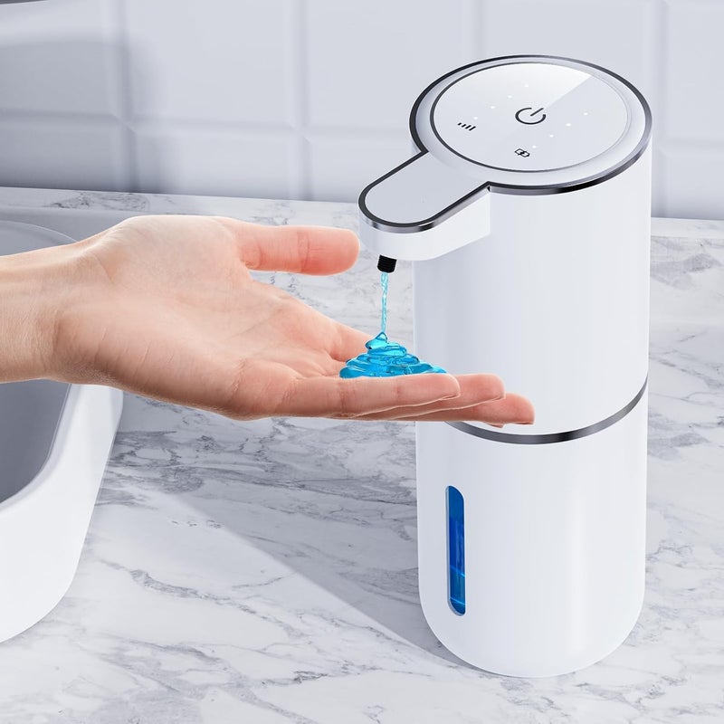 Automatyczny dozownik mydła 380 ml z czujnikiem ruchu na podczerwień do łazienki, kuchni i biura, biały