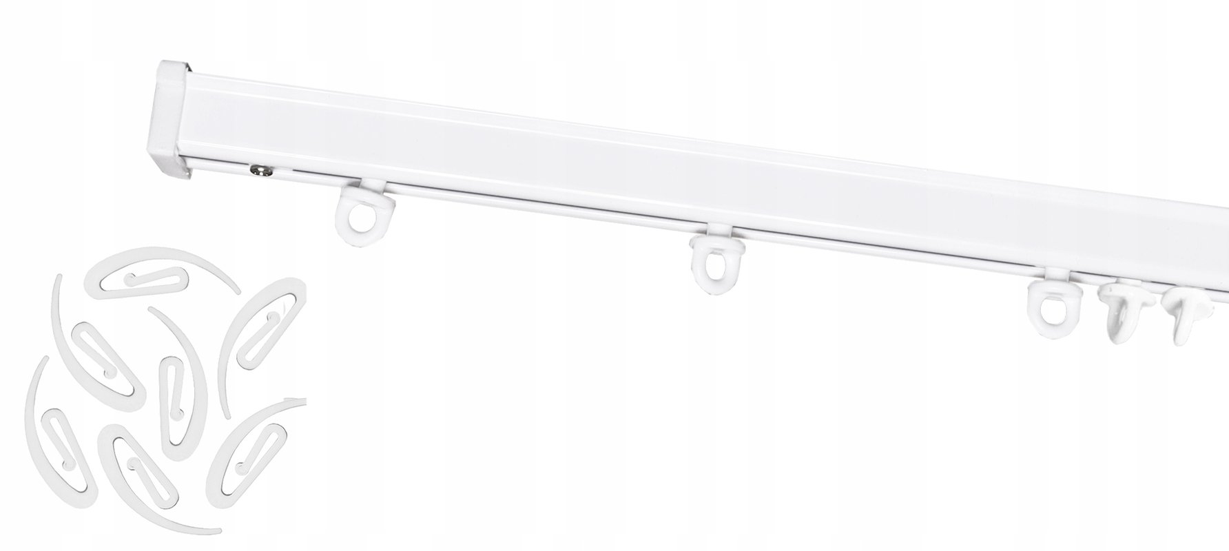 Karnisz Sufitowy Szyna Sufitowa Aluminiowa ZESTAW WAVE PS 350 cm