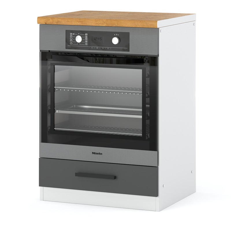 Szafka kuchenna stojąca z blatem pod piekarnik 60cm blande biała szara