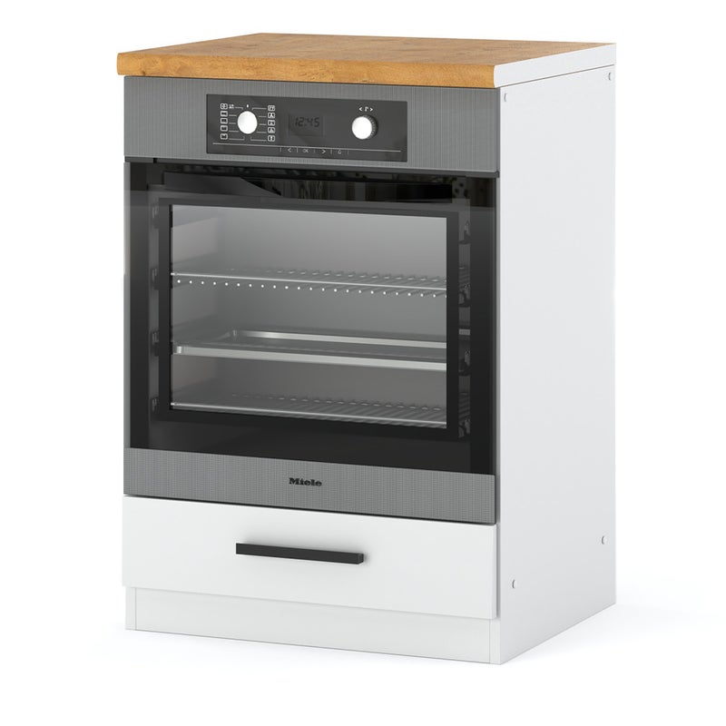 Szafka kuchenna stojąca z blatem pod piekarnik 60cm blande biała mat