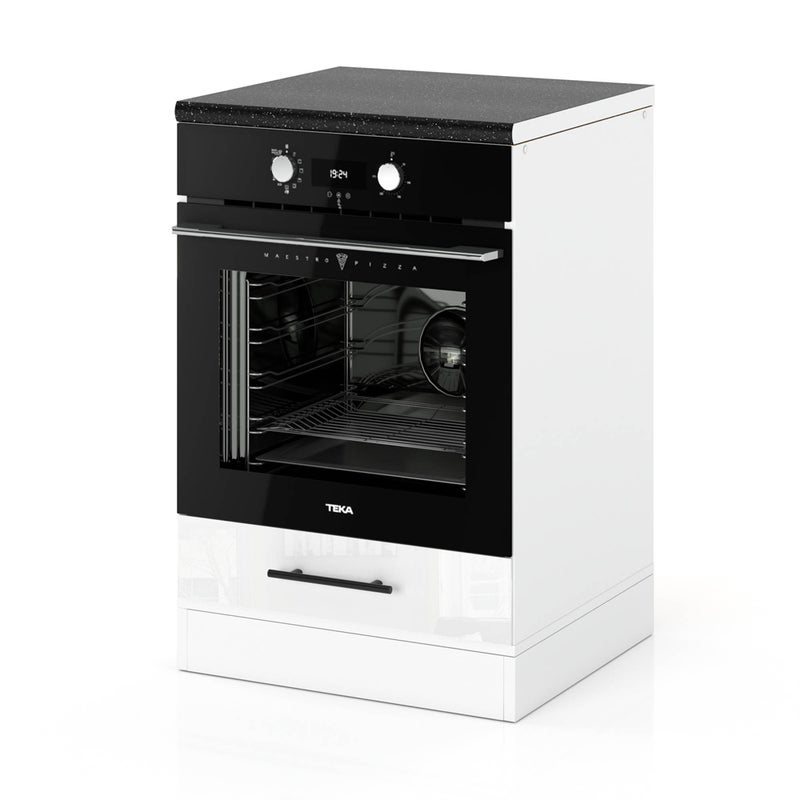 Szafka kuchenna stojąca z blatem pod piekarnik 60cm spremium biały połysk