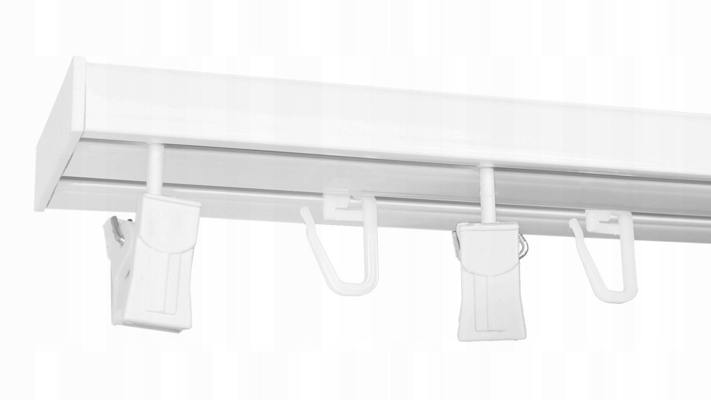Karnisz SZYNA SUFITOWA PCV II-torowa KPL 240 cm