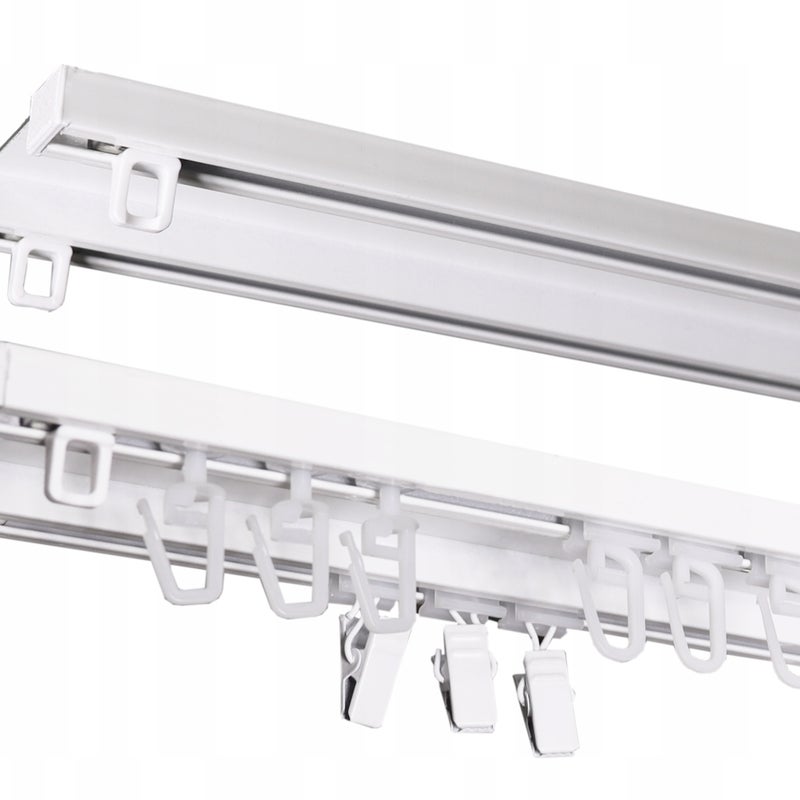 Karnisz szyna sufitowa aluminiowa dwutorowa TWIN Biała 120cm