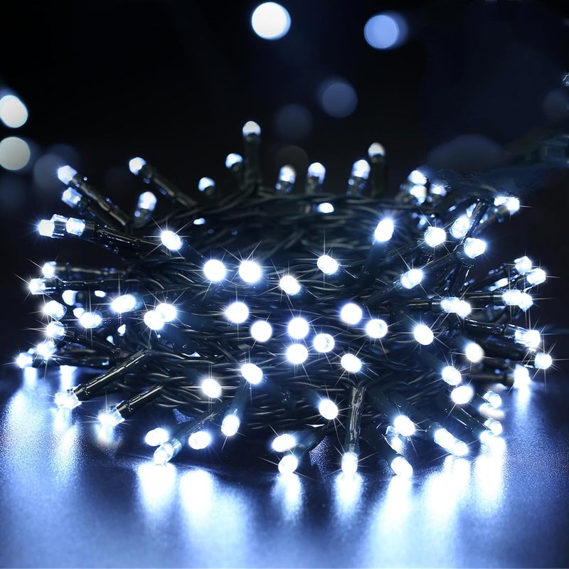 Wodoodporne paski świetlne LED do wnętrz, sypialni, okien, choinek, na urodziny, do ogrodu i na festiwale, 32 m, 300 diod LED, białe