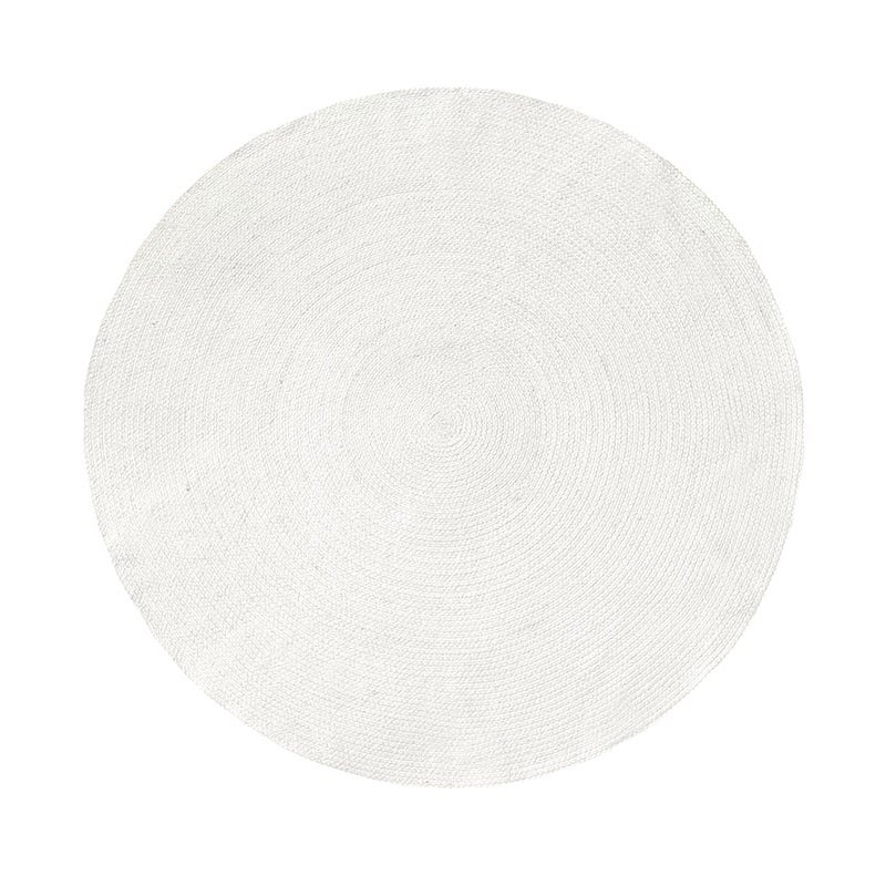 Hamid - Okrągły dywan NANSA BIAŁY 120x120 do użytku zewnętrznego i wewnętrznego