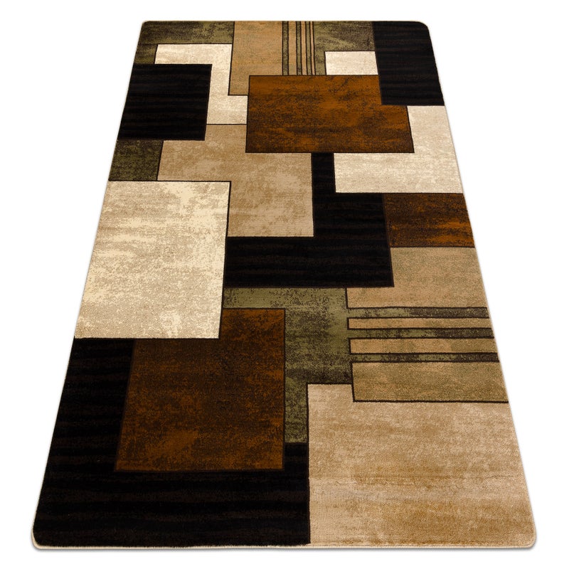 Dywan ROYAL 5367 Geometryczny 3D - czarny / brązowy 300x400 cm