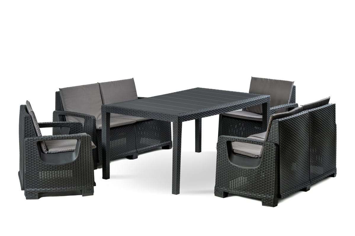 Zestaw Mebli Ogrodowych Napoli Mini 6 Antracyt Corciano