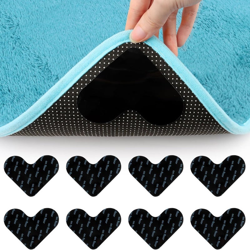 8 wielokrotnego użytku, antypoślizgowych klipsów do dywanów - Mocne mocowanie zapobiegające zagnieceniom, dywany i wykładziny