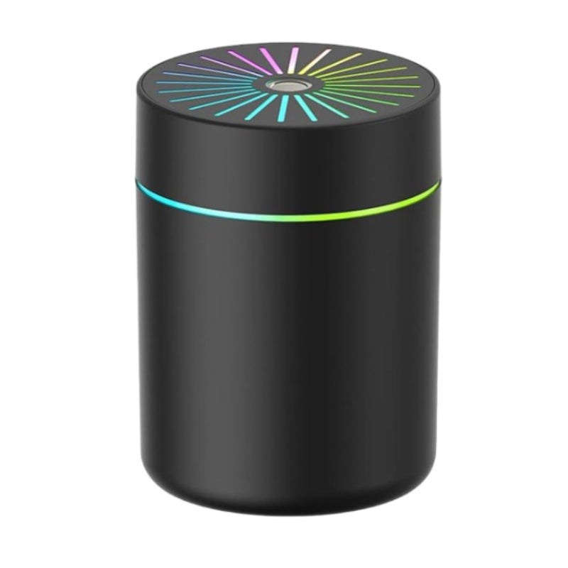 Kompaktowy nawilżacz powietrza na biurko, 180 ml, odpowiedni do podróży w domu lub w biurze (czarny)