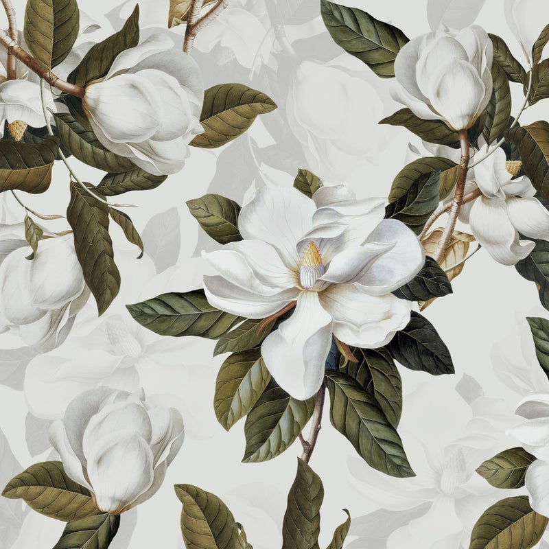 Dywan winylowy Magnolias 66x100 cm - antypoślizgowy, gładki, wytrzymały, winylowy dywan do kuchni lub salonu