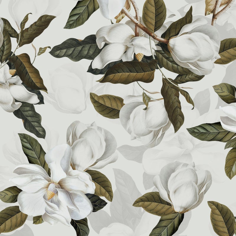 Dywan winylowy Magnolias 50x100 cm -PVC antypoślizgowy, gładki, gruby, winylowy dywanik do kuchni lub salonu