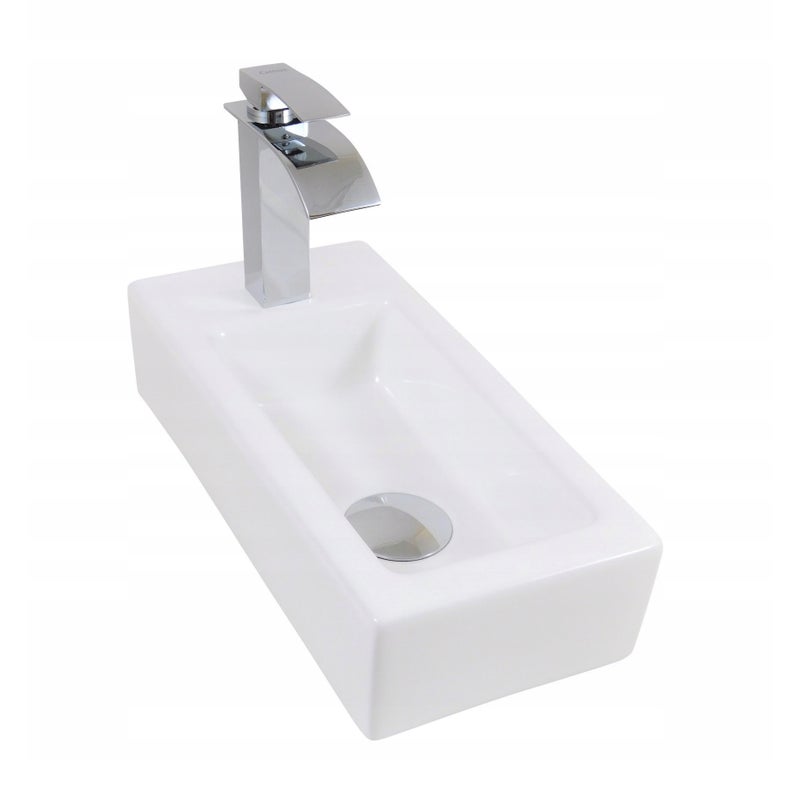 Umywalka nablatowa Estiva NAJRA Prawa biała 36,5x18,5x9 cm