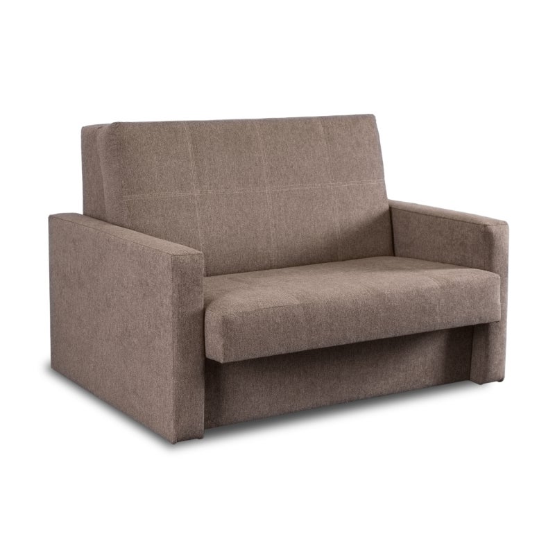 Fotel Rozkładany Wypoczynkowy Dwuosobowy Kanapa Do Spania Beż MILAN 2