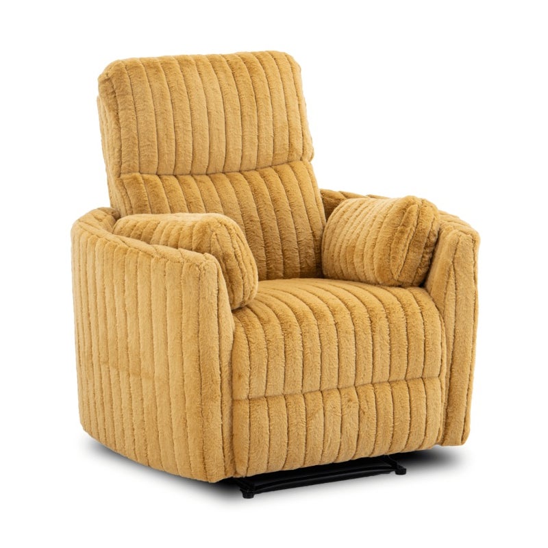 Fotel Rozkładany Wypoczynkowy Tapicerowany Do Salonu Musztardowy RAUL