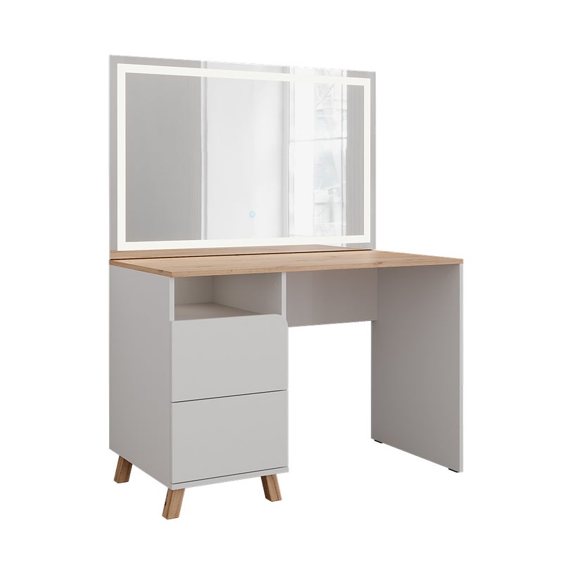 Vicco Stół toaletowy Karen, Biały/Artystyczny, 110 cm z lusterkiem LED