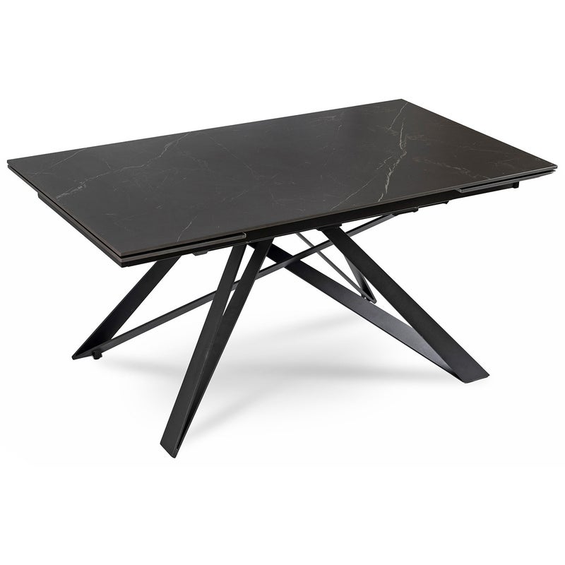 Stół Ceramiczny Rozkładany Spiek Kwarcowy Do Jadalni Czarny MAXIME 160/240