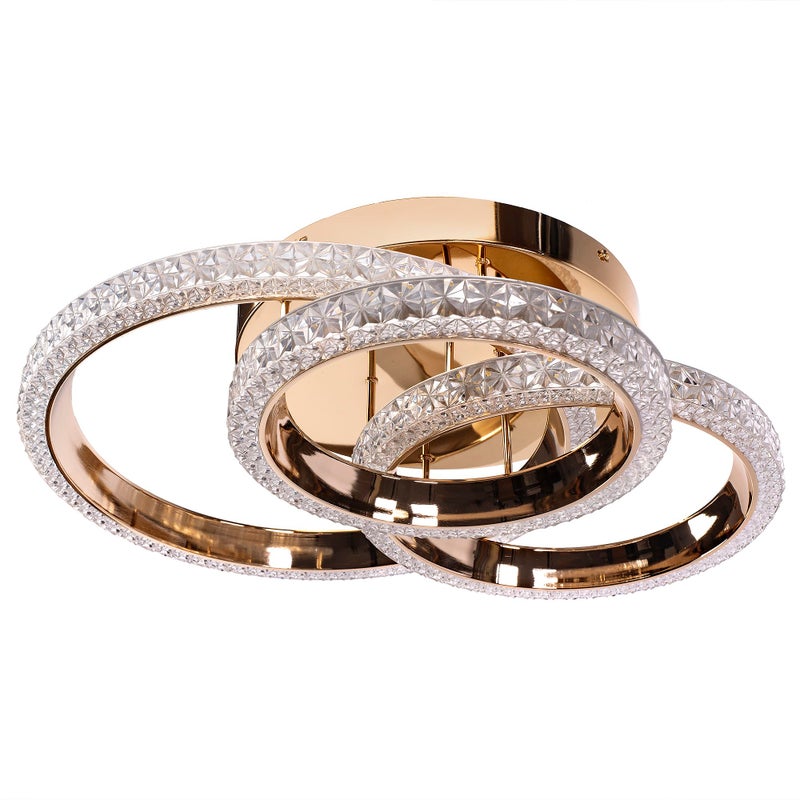 Lampa Sufitowa Kryształowa Led Toolight Ms013-C Złoty, Różowe Złoto