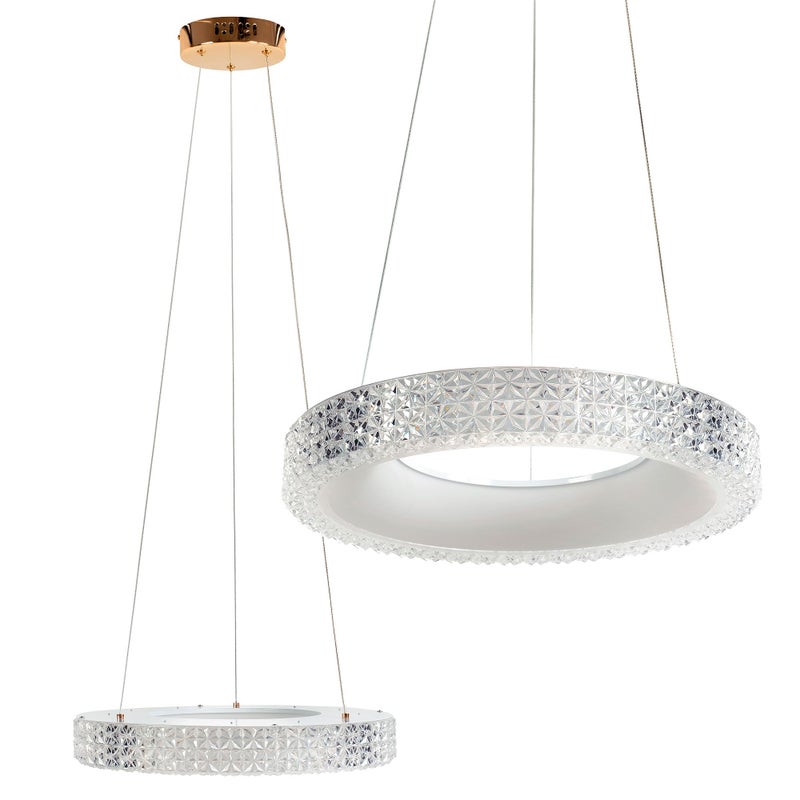 Lampa Sufitowa Wisząca Led Toolight Led Ms001-Cp Różowe Złoto 40Cm