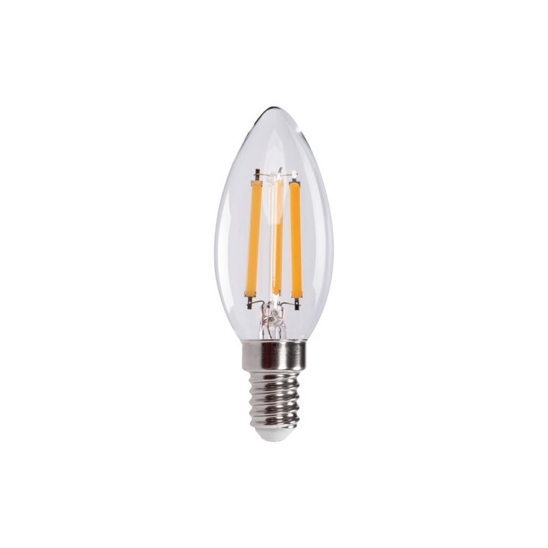 Żarówka LED FILAMENT E14 3.8W świeczka przezroczysta Neutralna biel 4000K 806lm Kanlux