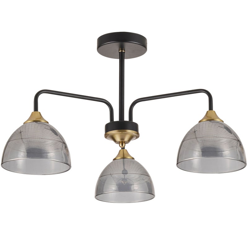 Lampa Sufitowa Wisząca Toolight G084-3C Czarny Szary