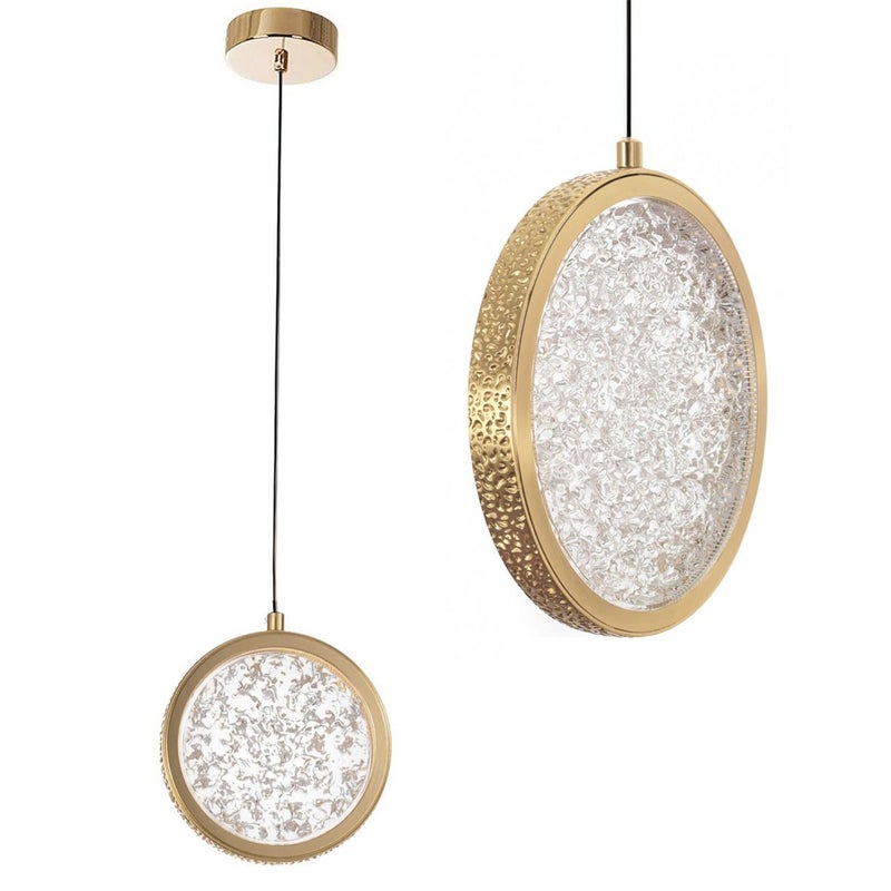 Lampa Sufitowa Wisząca Kryształowa Led Toolight Led G089-1Cp Transparentny