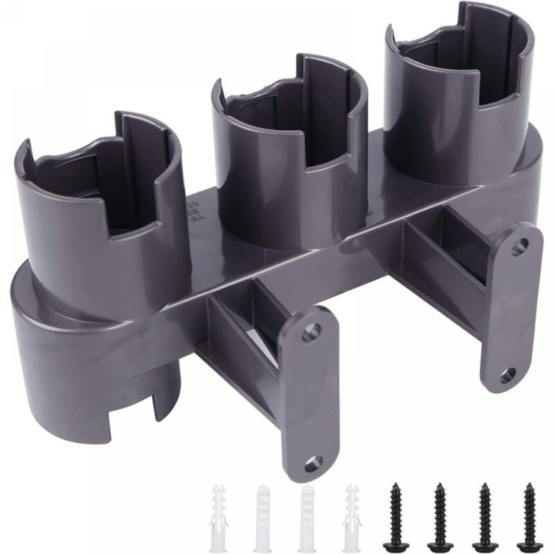 Zestaw adaptera/konwertera do uchwytu ściennego na akcesoria do odkurzaczy Dyson V11, V10, V8 i V7 (szary, zawiera torbę z częściami)