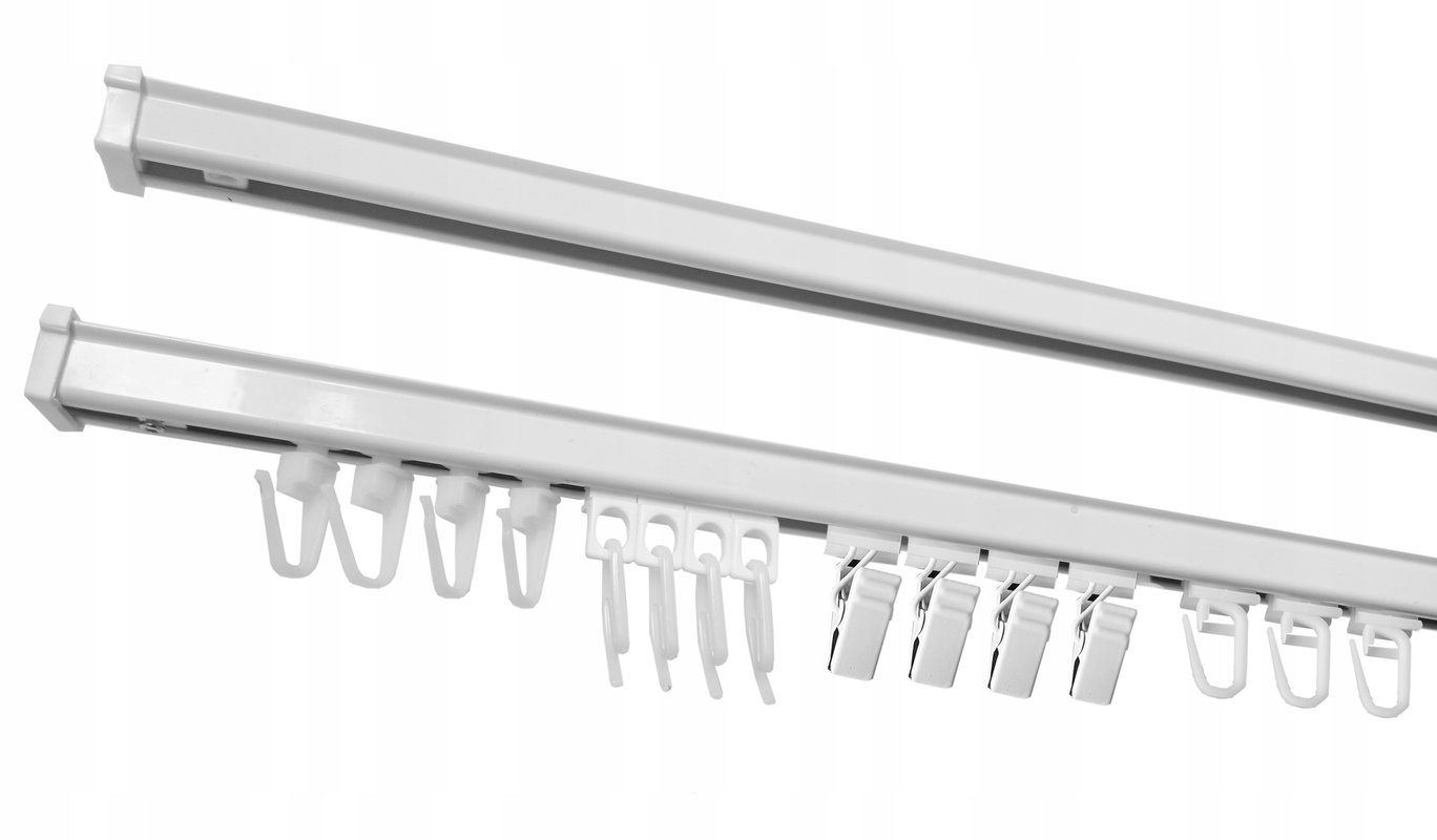 Karnisz szyna sufitowa aluminiowa PS 260 cm zestaw