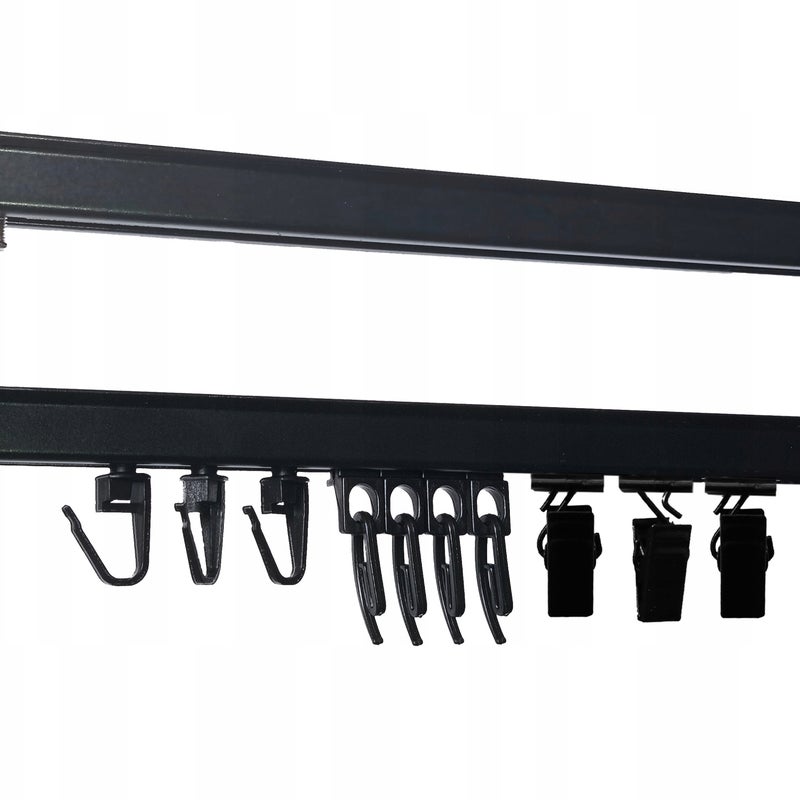 Karnisz szyna sufitowa aluminiowa PS 380 cm czarna
