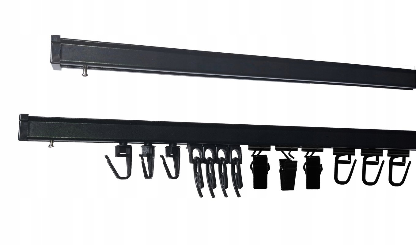 Karnisz szyna sufitowa aluminiowa PS 480 cm czarna