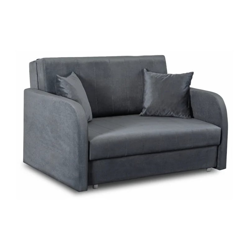 Fotel Rozkładany Wypoczynkowy Dwuosobowy Kanapa Do Spania Szary VERO 2