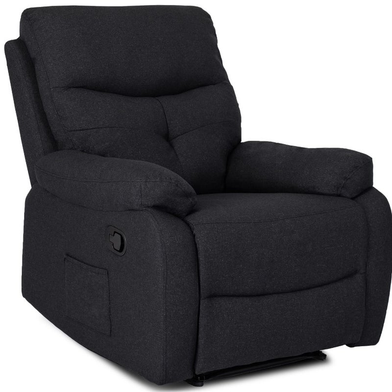 Fotel Rozkładany Do Spania Masujący Wypoczynkowy Masaż INTER 2 Czarny