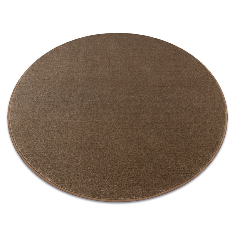 Dywan koło SEDUCTION brązowy 46 miękka, wytrzymała, do sypialni, do hotelu koło 133 cm