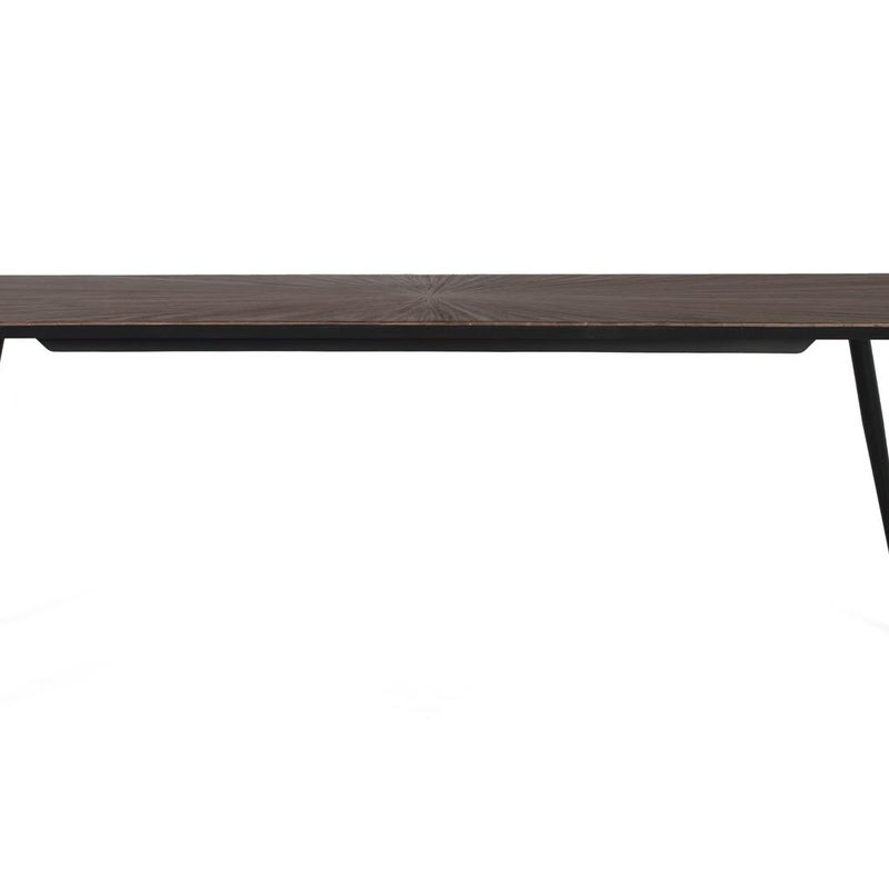 Stół żłóbkowy z prostokątnym blatem w kolorze tekowym 200 cm