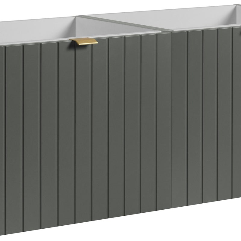 Szafka łazienkowa HARMO 100 cm zielona lakierowana frezowany front 4 szuflady