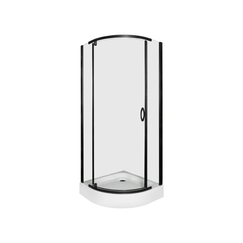 Kabina prysznicowa z brodzikiem Splash 80 BLACK czarny profil szkło 6 mm KERRA