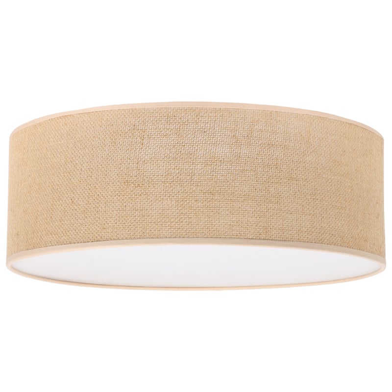 Lampa sufitowa wisząca Juta klasyczna 1xE27 abażur okrągły 40cm plexi beżowa Light Home LH