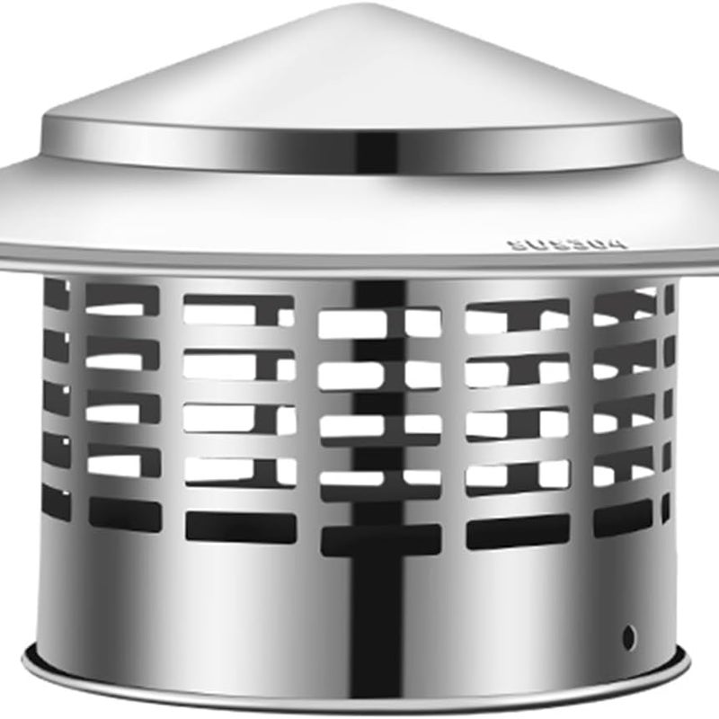 Nasada kominowa, okrągła nasada kominowa ze stali nierdzewnej, zewnętrzna nasada rury pieca, nasada kominowa stożkowa (110 mm)