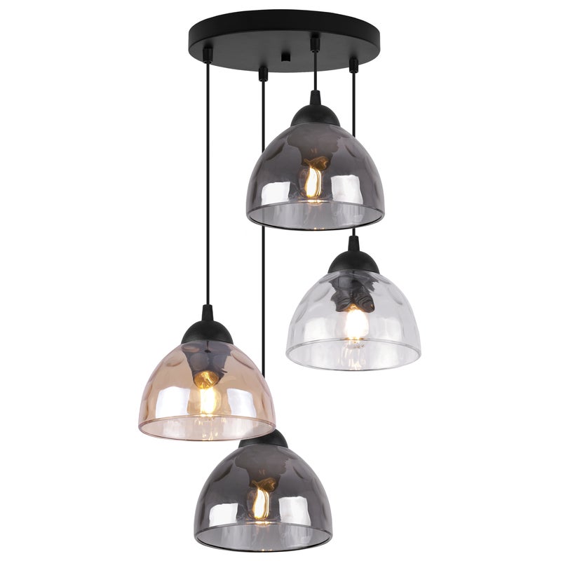 Lampa sufitowa wisząca Venice classic 4xE27 klosz półokrągły różnokolorowy Light Home LH