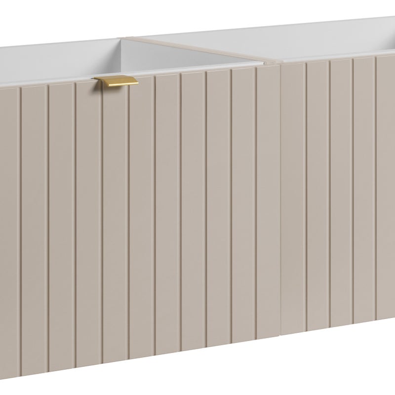 Szafka łazienkowa HARMO 120 cm kaszmir lakierowany frezowany front 4 szuflady