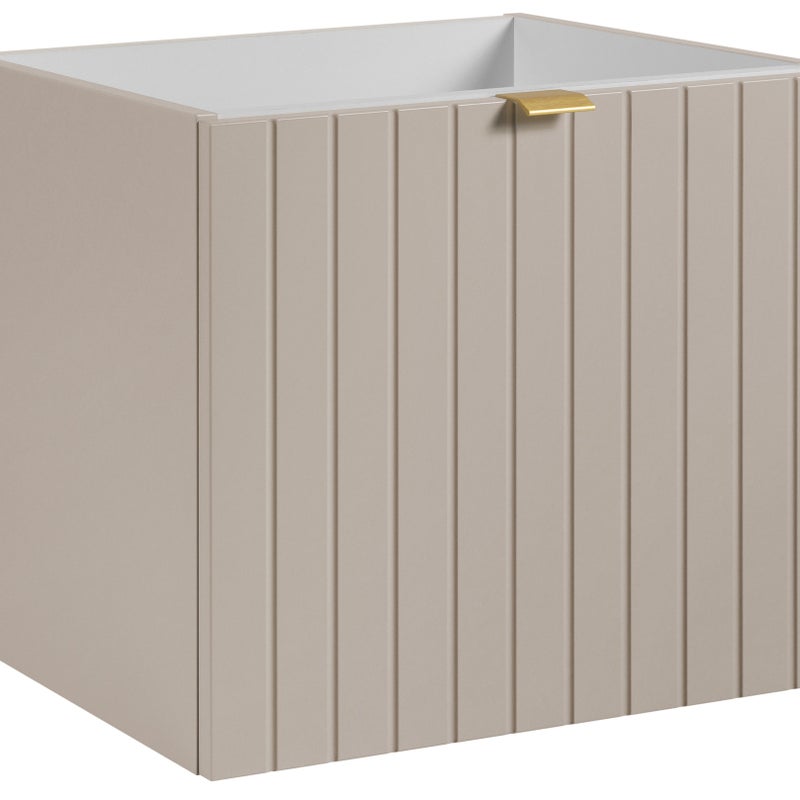 Szafka łazienkowa HARMO 50 cm kaszmir lakierowana frezowany front 2 szuflady