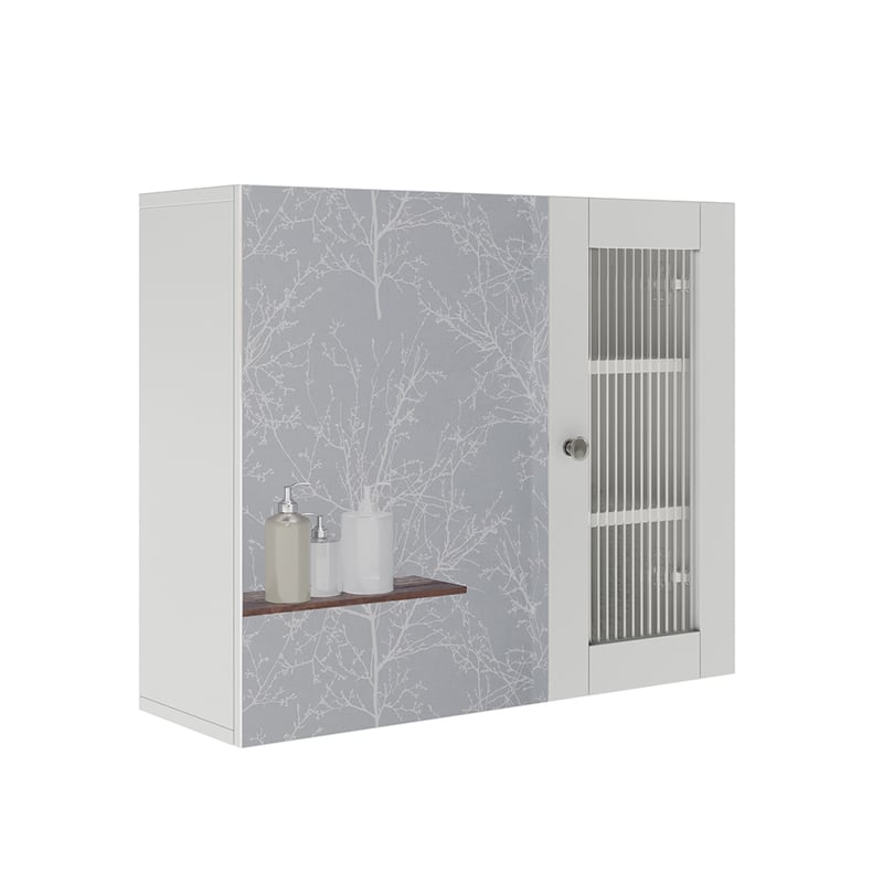 Vicco Szafka z lustrem w łazience Malte, Biały, 60 x 50 cm z lustrem