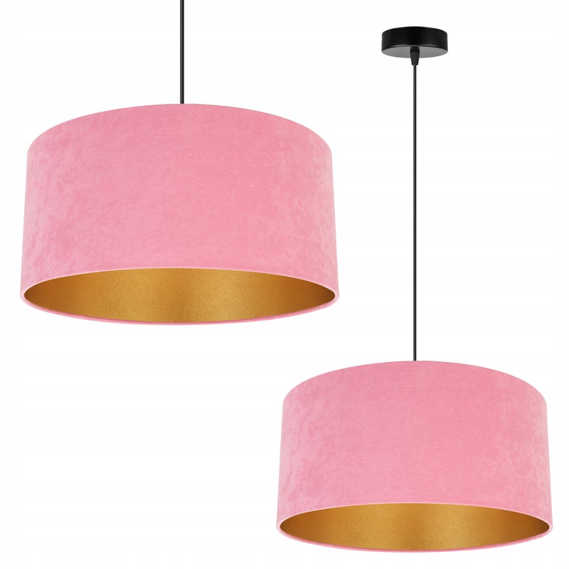 Lampa sufitowa wisząca modern 1xE27 klosz okrągły złoty/różowy Light Home LH